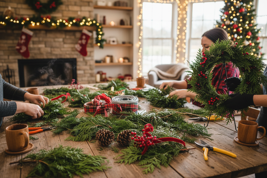 Holiday wreath making workshop